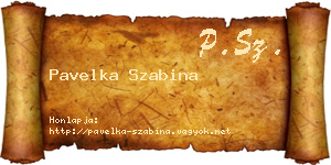 Pavelka Szabina névjegykártya