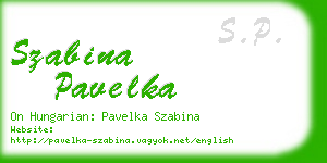 szabina pavelka business card